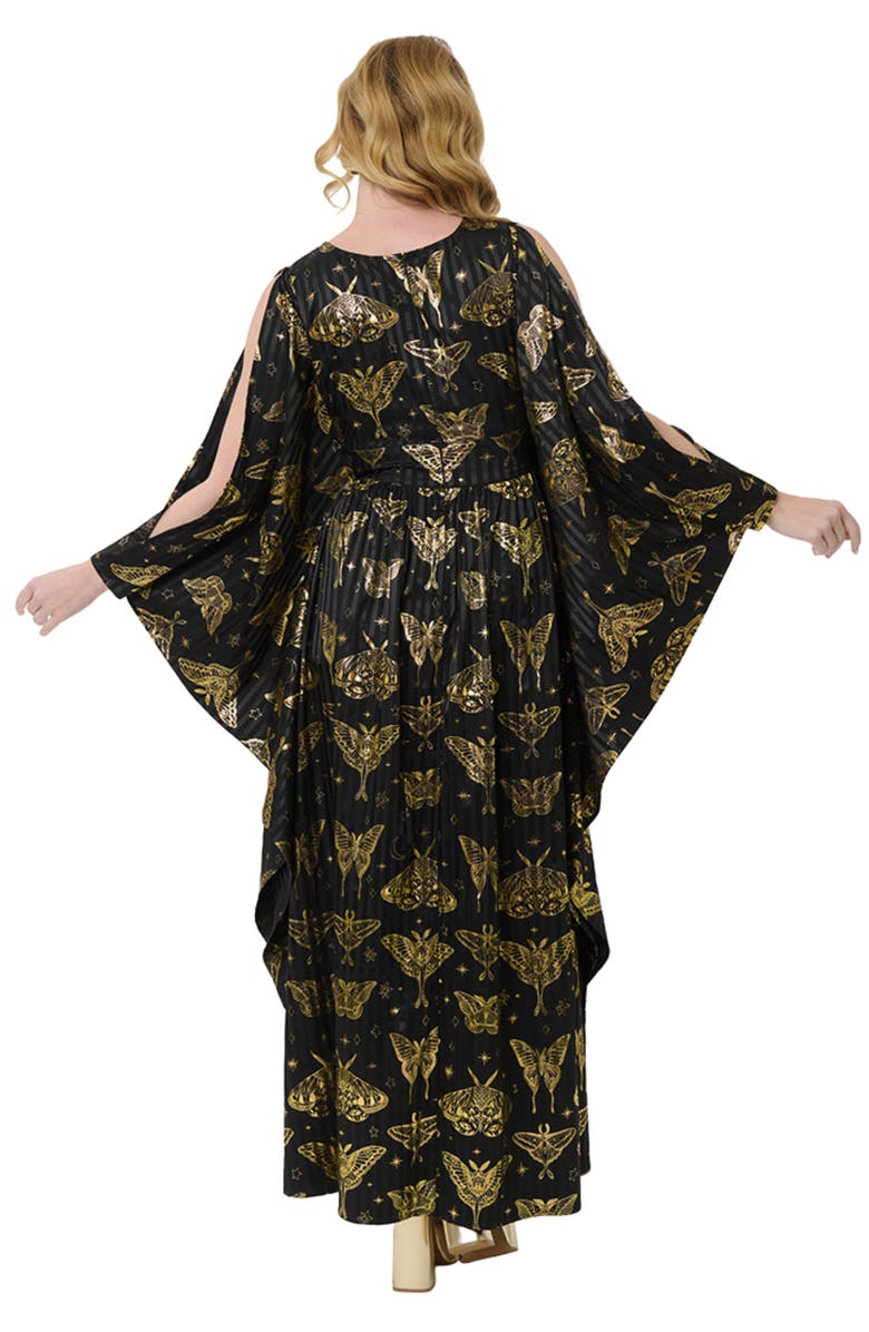 Unique Vintage Plus Size 1960s Flutter Sleeve Caftan, Alternate, color,