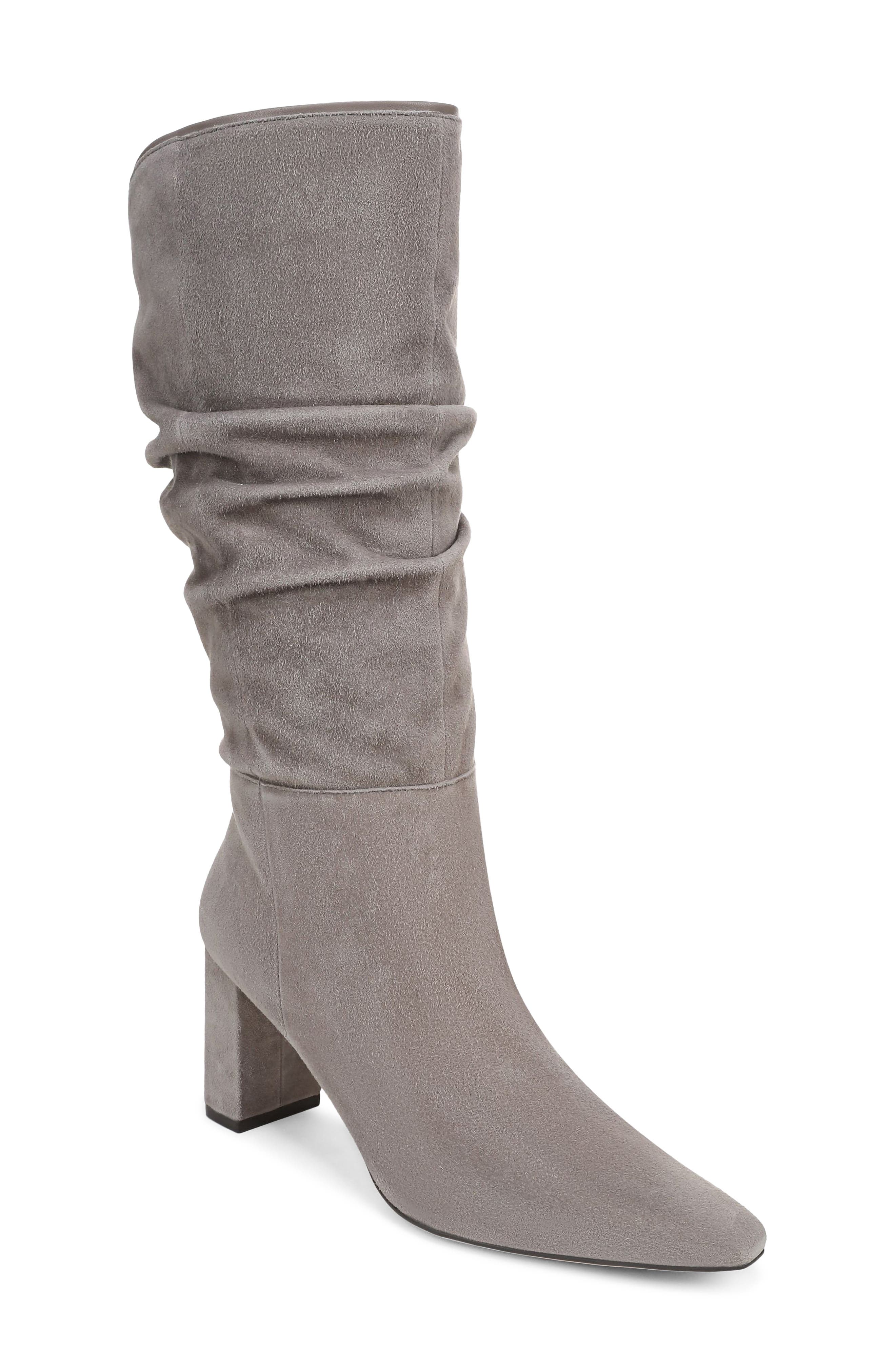 Fletcher Leather Boot, Main, color, FOG GREY SUEDE WC
