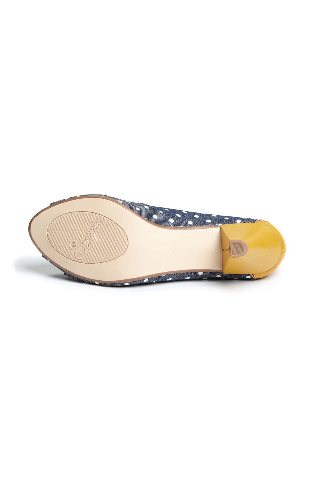 'Mixed Emotions' Pump, Alternate, color, DENIM POLKA DOT