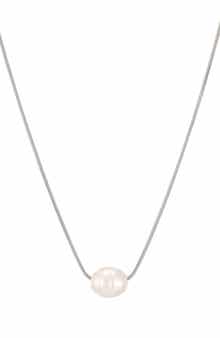 18k Gold Plate Imitation Pearl Pendant Necklace