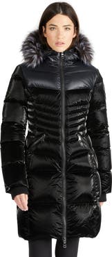 Pajar Faye Quilted Puffer with Fixed Hood and Detachable Hood and Faux Fur Trim