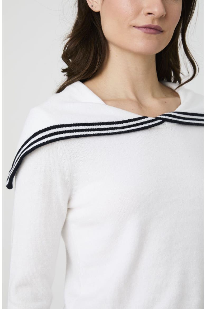 Sailor Sweater, Alternate, color, CREAM/ NAVY