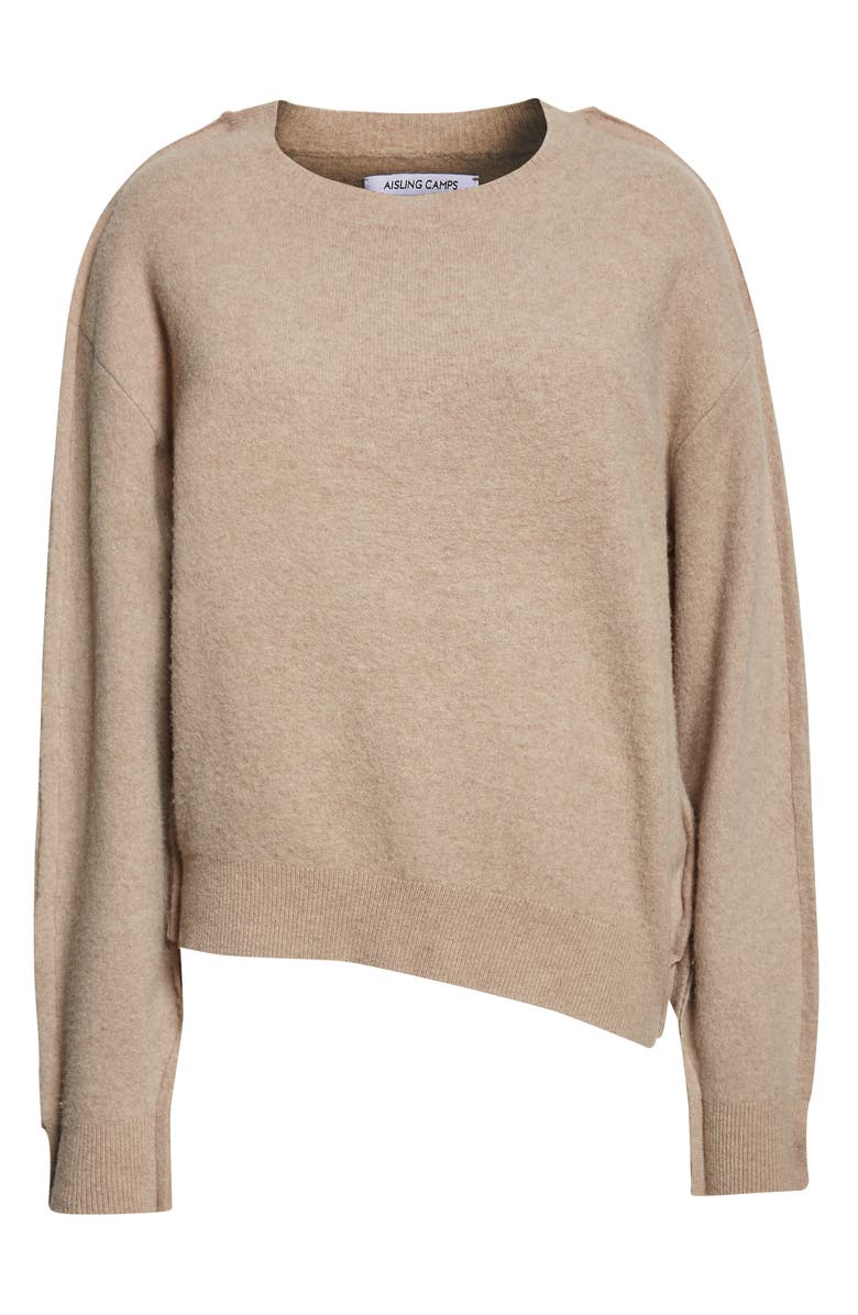 Aisling Camps Sculpted Wool Blend Pullover Sweater, Alternate, color, Sand