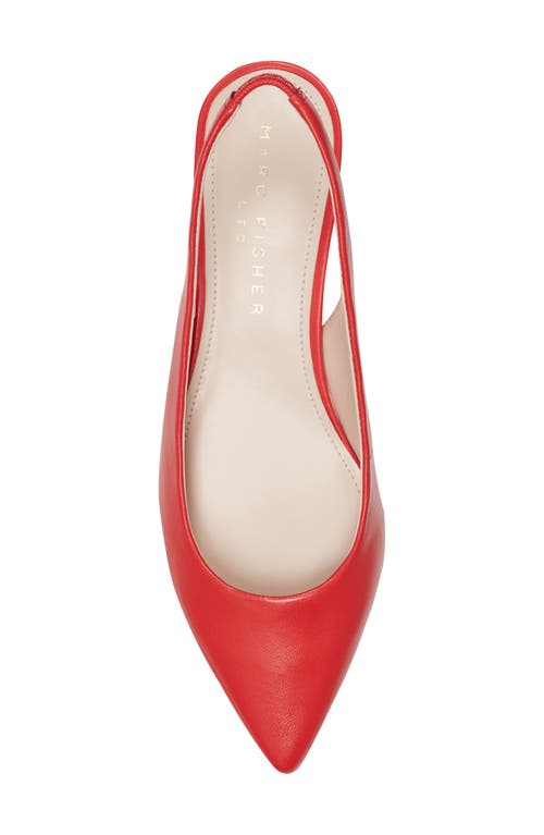 Marc Fisher Ltd Posey Kitten Heel Slingback Pump In Red