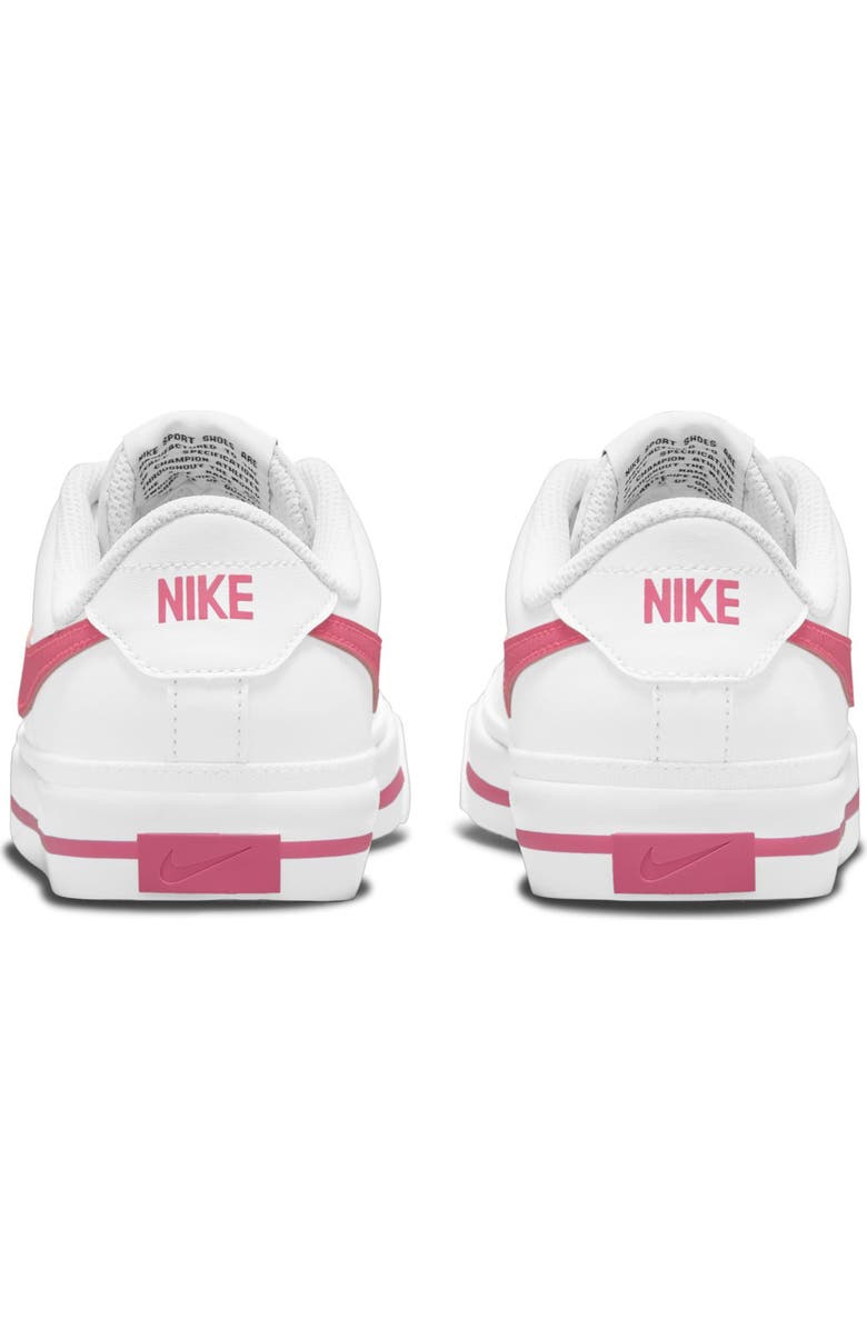 Nike Kids' Court Legacy Sneaker, Alternate, color, White/ Hyper Pink