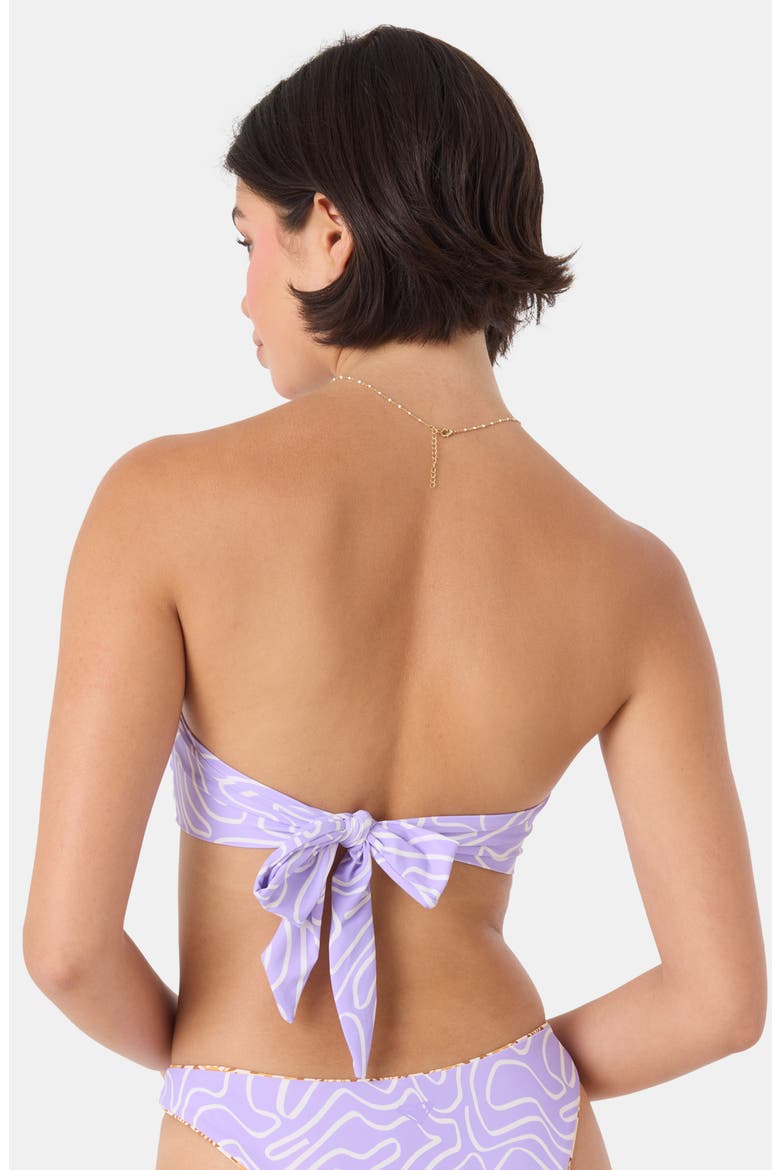 Sunshine State of Mind Reversible Bandeau Bikini Top, Alternate, color, PURPLE MULTI