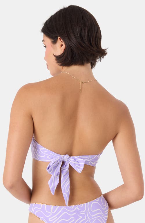 Roxy Sunshine State Of Mind Reversible Bandeau Bikini Top In Purple