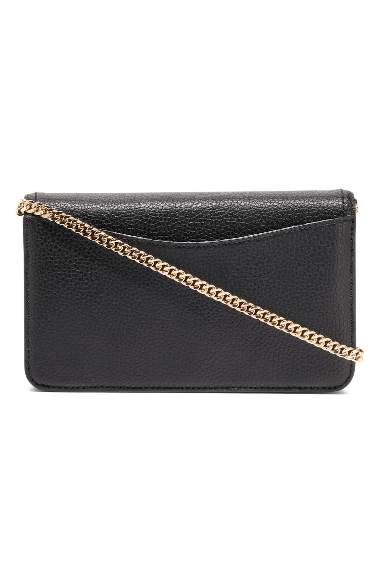 Leighton Wallet on a Chain, Alternate, color, BLACK