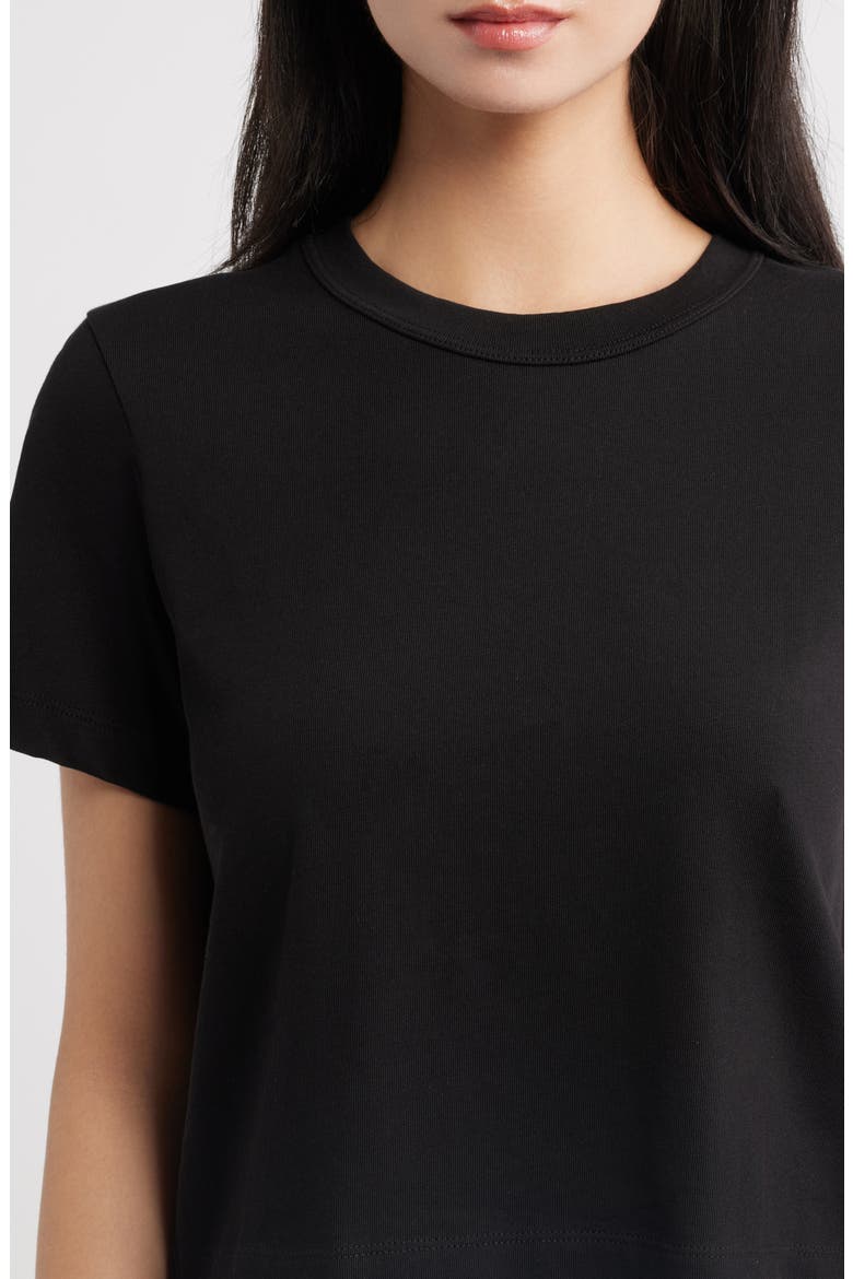 The Boxy Crop T-Shirt, Alternate, color, BLACK