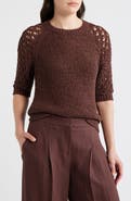BOSS Fanuka Tape Yarn Open Knit Top