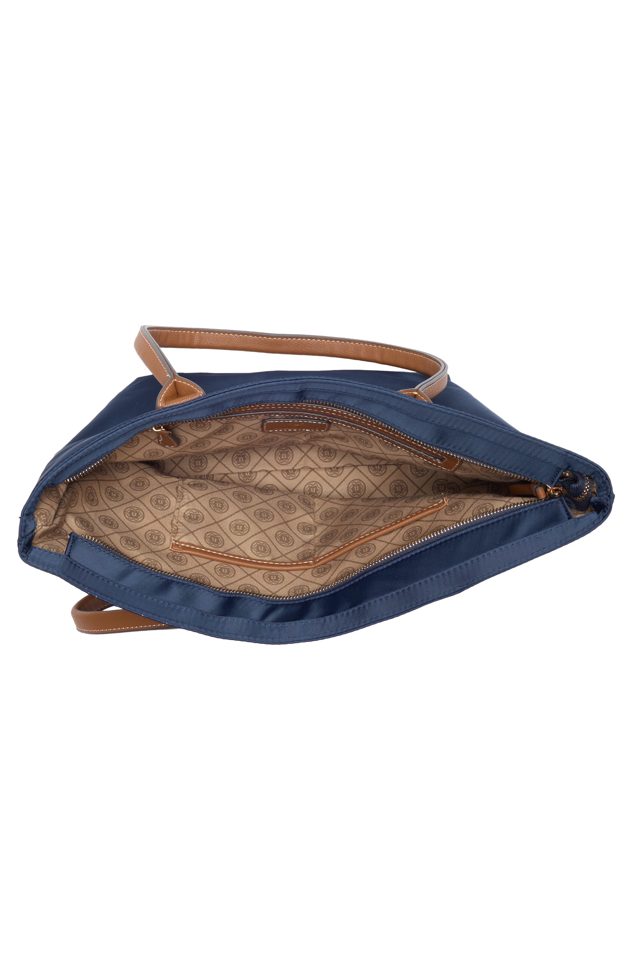 Nylon Tote with Pencil Case, Alternate, color, NAVY / MOOSE
