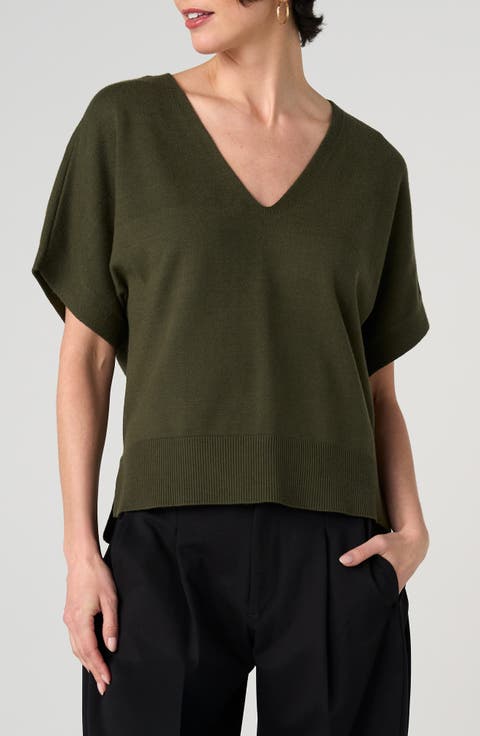 V-Neck Dolman Pullover