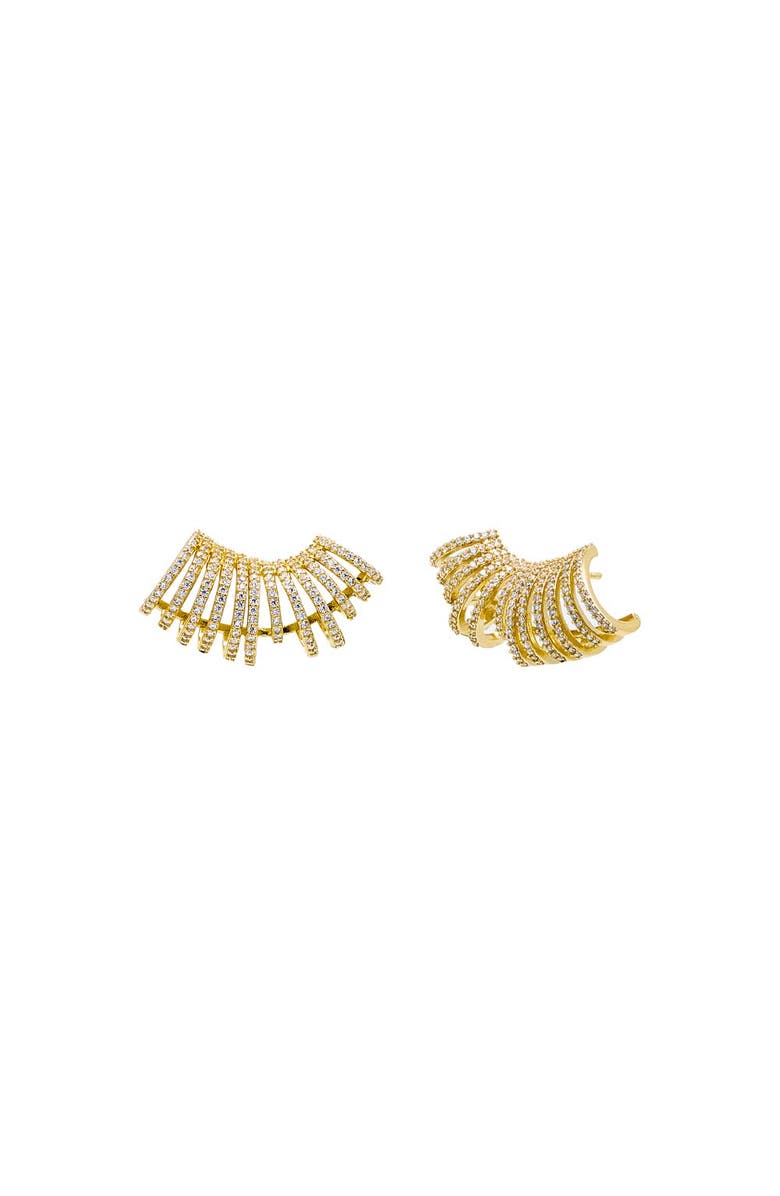 BY ADINA EDEN Pave Fancy Cage Stud Earring, Main, color, Gold
