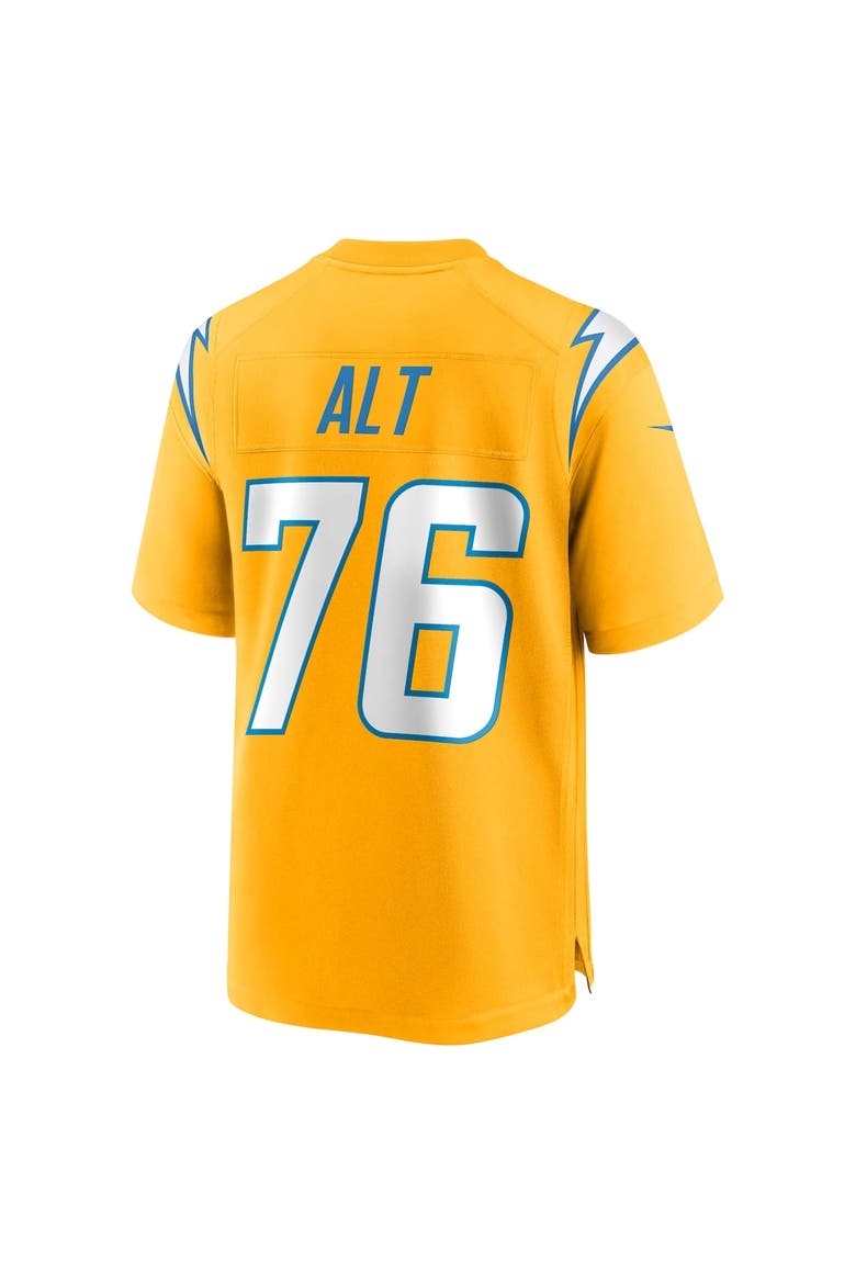 Men's Nike Joe Alt Gold Los Angeles Chargers Alternate Charger Power Game Player Jersey, Alternate, color, Gold