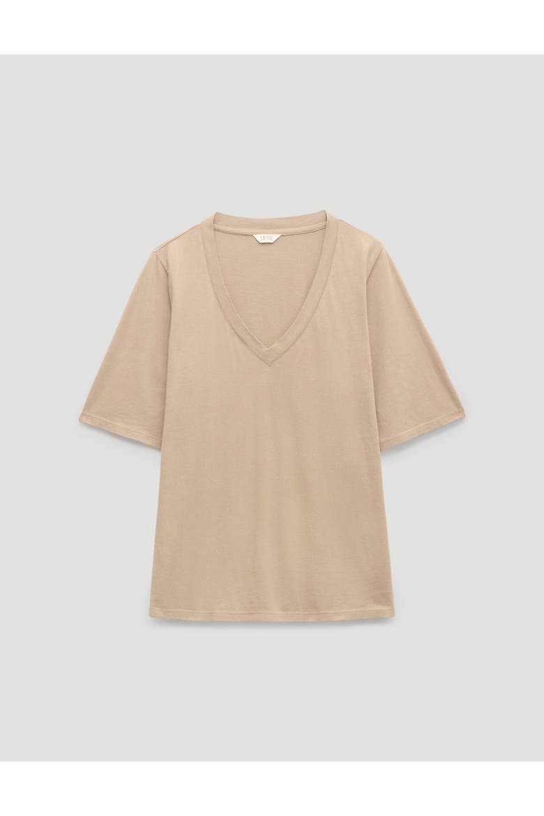 Reece V-Neck Drapey T-Shirt, Alternate, color, Stone Brown