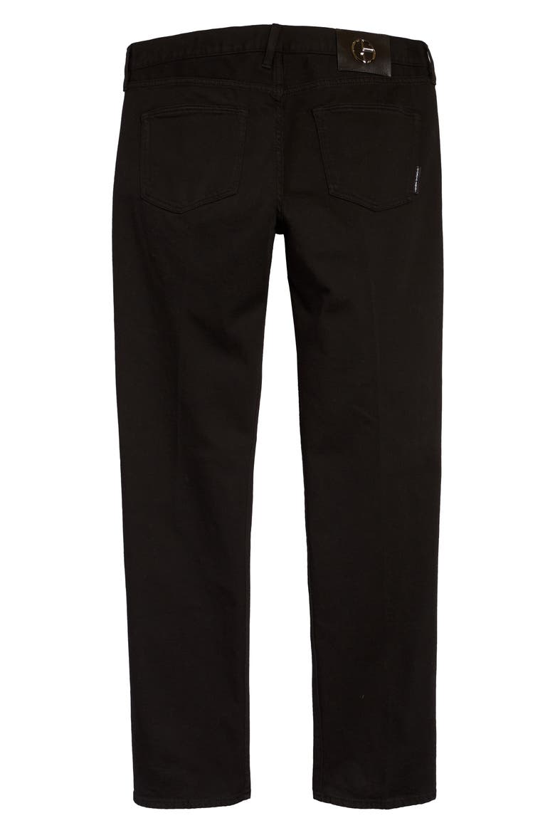Slim Fit Garbardine Jeans, Alternate, color, BLACK