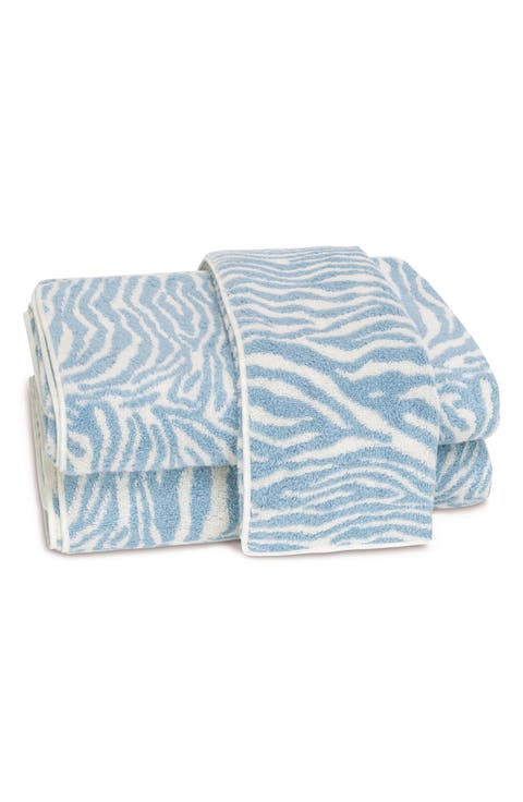 Regine Zebra Stripe Cotton & Linen Bath Towel
