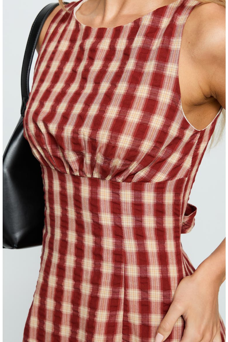 Sweet Somethings Check Minidress, Alternate, color, RED CHECK