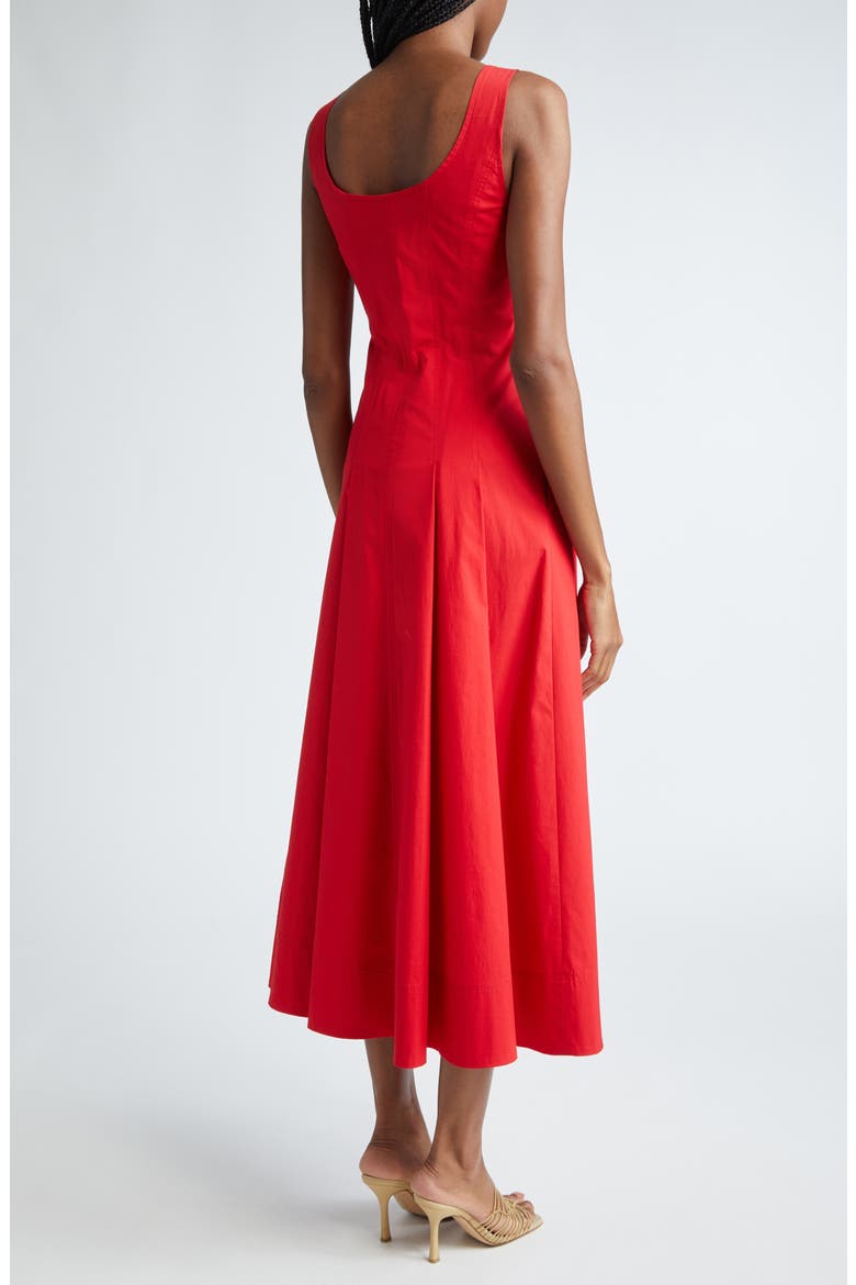 Isabel Fit & Flare Dress, Alternate, color, ROUGE