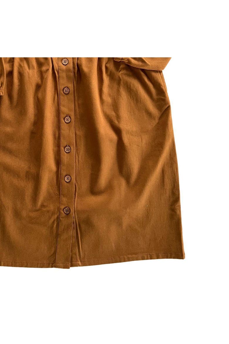 Kids’ Long-Sleeved Organic Cotton Twill Jo Dress, Alternate, color, Acorn