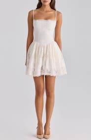 HOUSE OF CB Chloe Broderie Anglaise Minidress