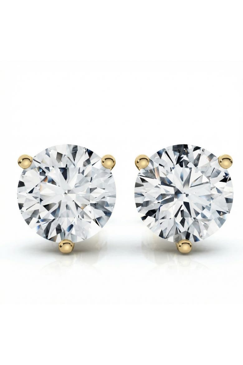 2Ct TW Round Diamond Studs 14k Gold Lab Grown, Main, color, 14k Yellow Gold