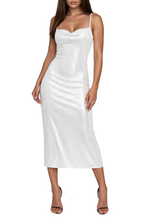 Cowl Neck Sleeveless Midi Dress