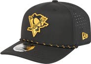 New Era Men's New Era Black Pittsburgh Penguins Sport Vented 9SEVENTY Rope Adjustable Hat