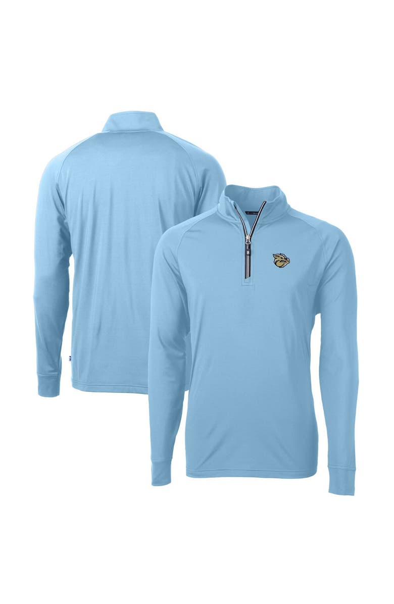 Cutter & Buck Men's Cutter & Buck  Powder Blue Lehigh Valley IronPigs Adapt Eco Knit Stretch Recycled Quarter-Zip Pullover, Main, color, 