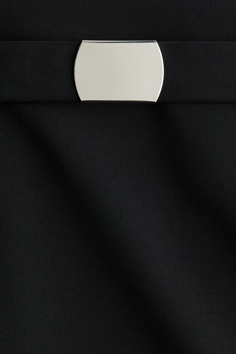 Belted Mini Skirt, Alternate, color, Black