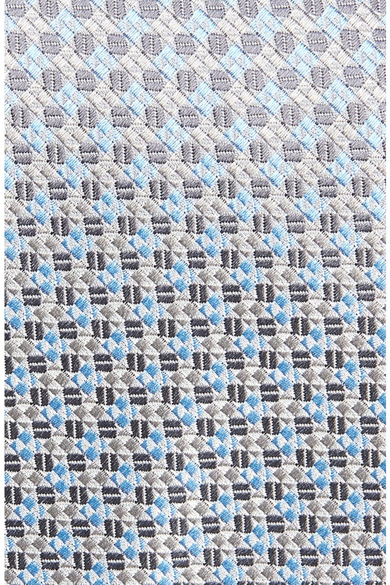 Geometric Jacquard Silk Tie, Alternate, color, GRAY