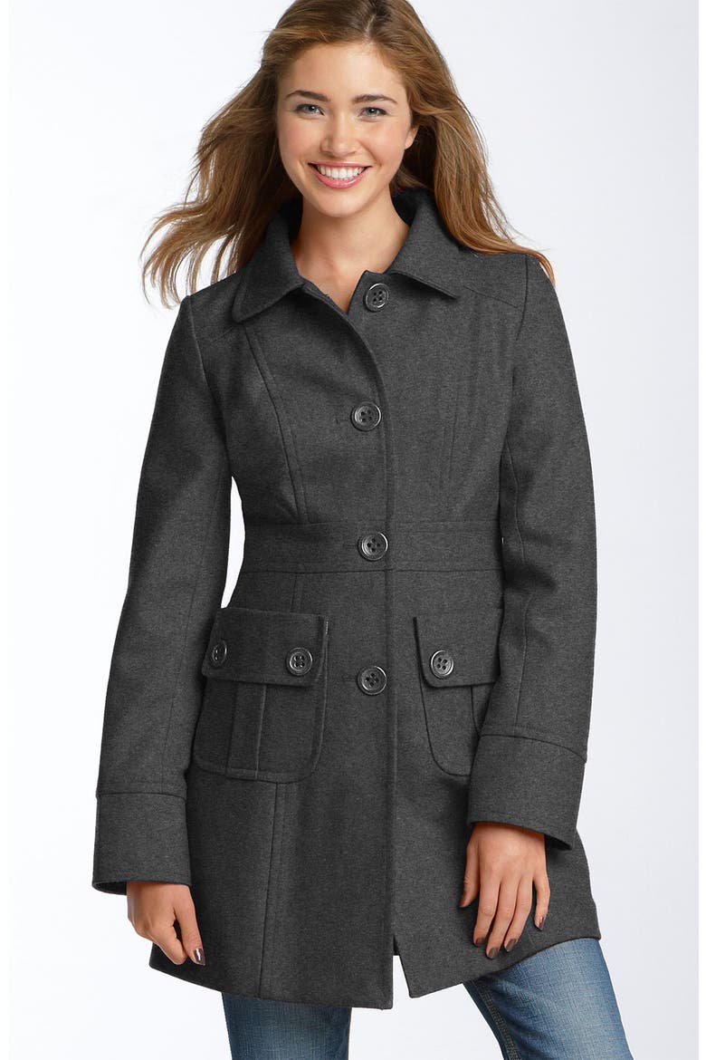 Wool Blend Walking Coat, Main, color, CHARCOAL