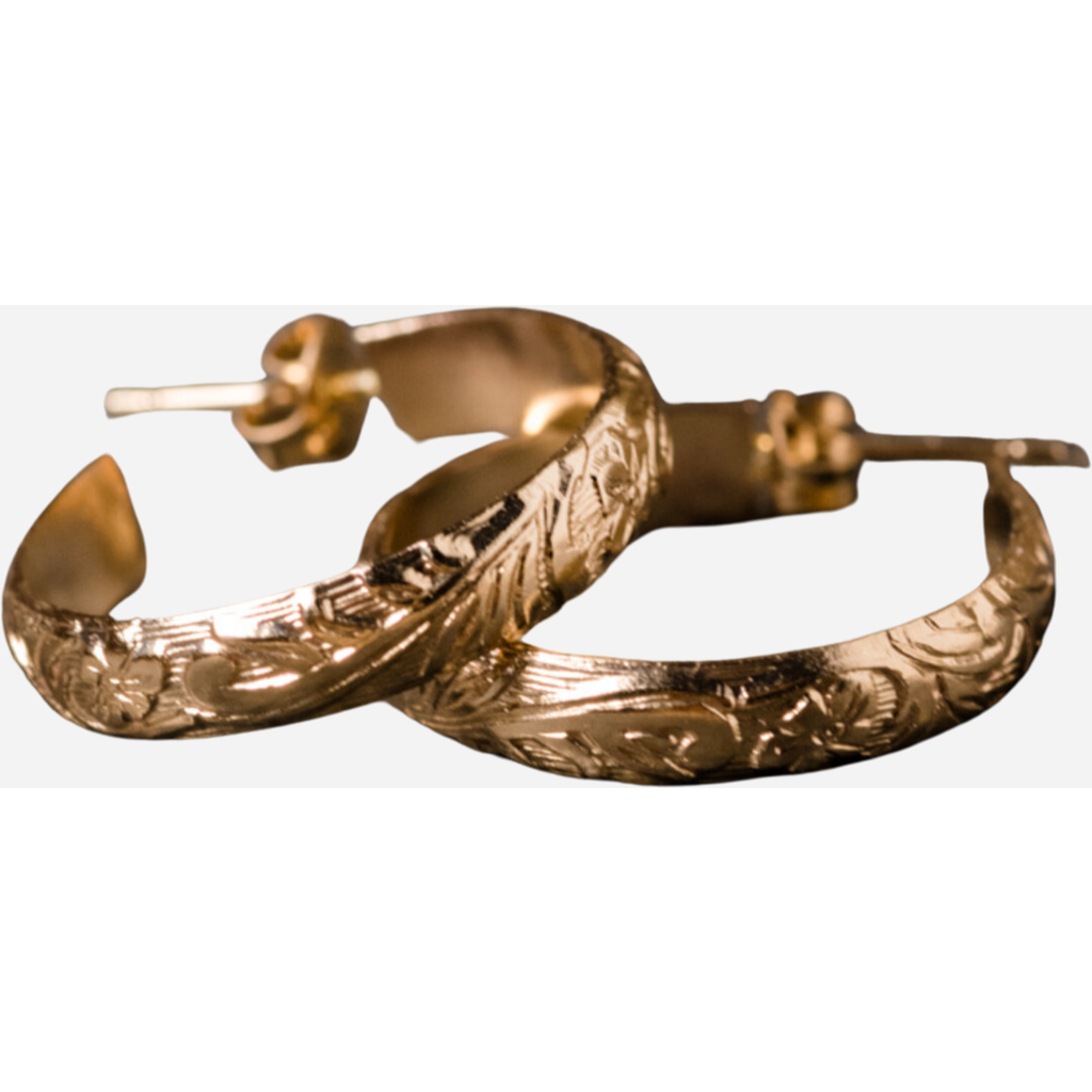 Able Filigree Hoops In Goldilled