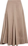 Proenza Schouler Janan Cotton Stretch Sateen Midi Skirt