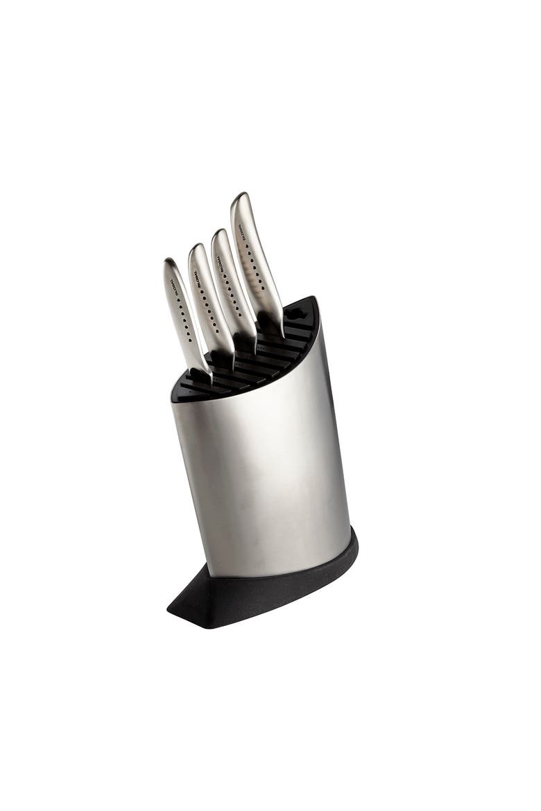 SAI 5 Piece Knife Block Set, Alternate, color, Silver
