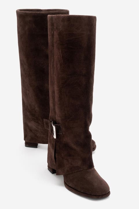 Lojo Leather Block Heel Boot (Women)