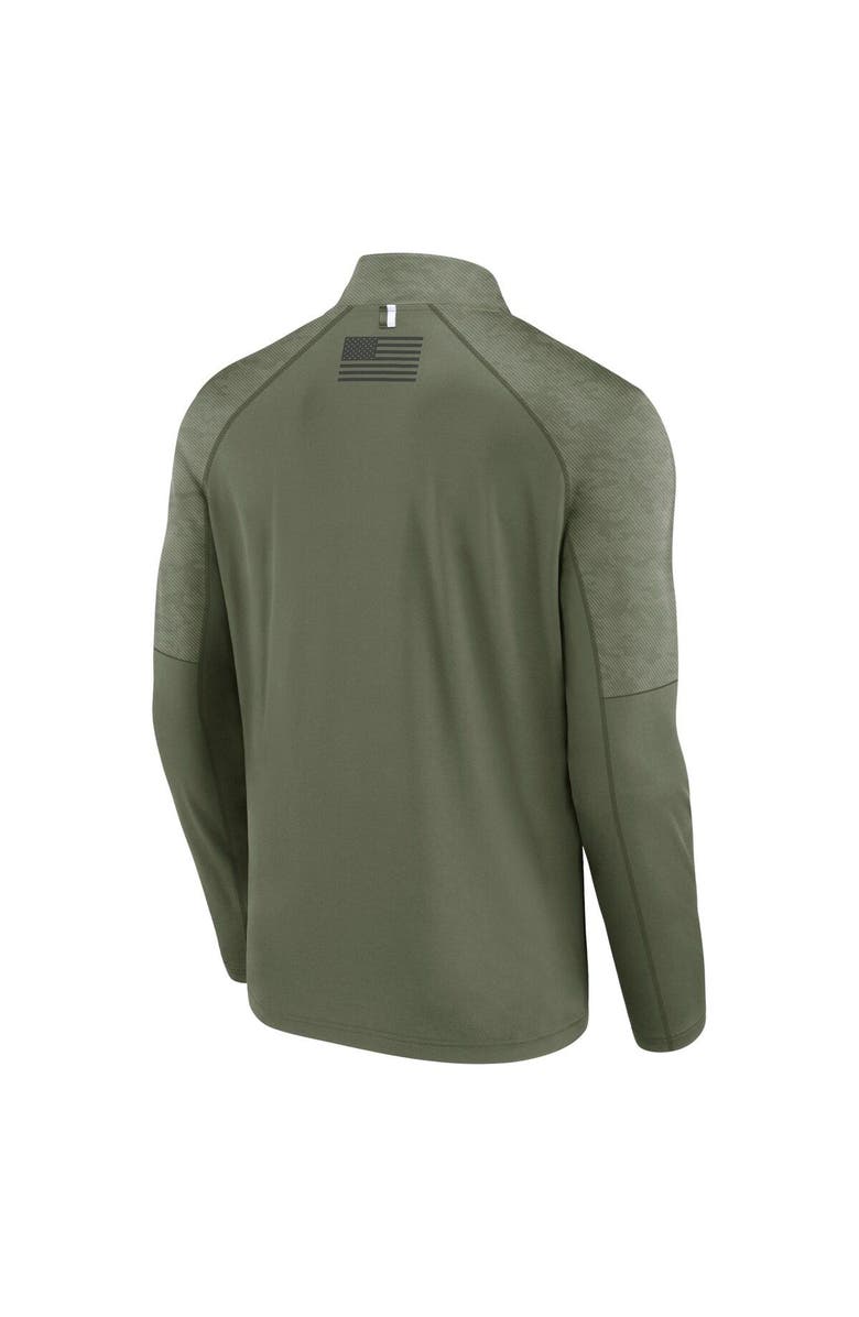 FANATICS Men's Fanatics Branded Olive Kentucky Wildcats OHT Military Appreciation Titan Raglan Quarter-Zip Jacket, Alternate, color, Olive