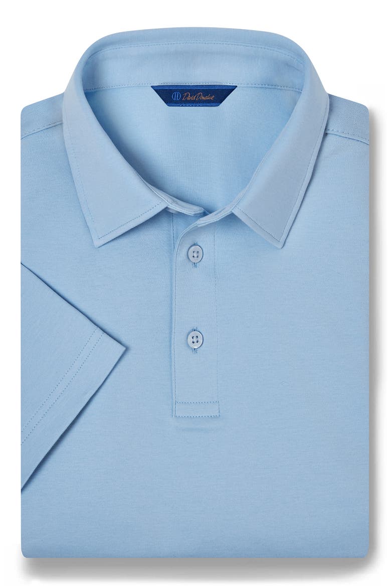 Solid Interlock Cotton Polo, Main, color, SKY