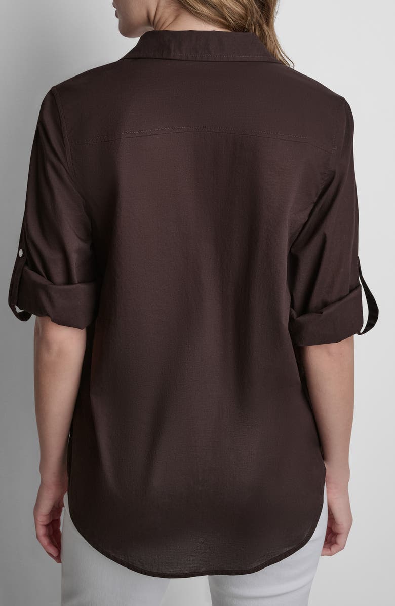 DKNY Roll Tab Shirt, Alternate, color, 