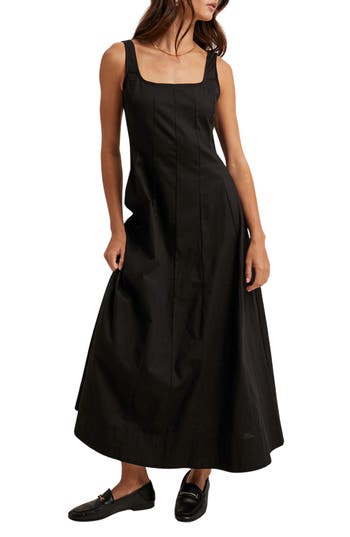 Wishlist Strech Cotton Maxi Tank Dress In Black