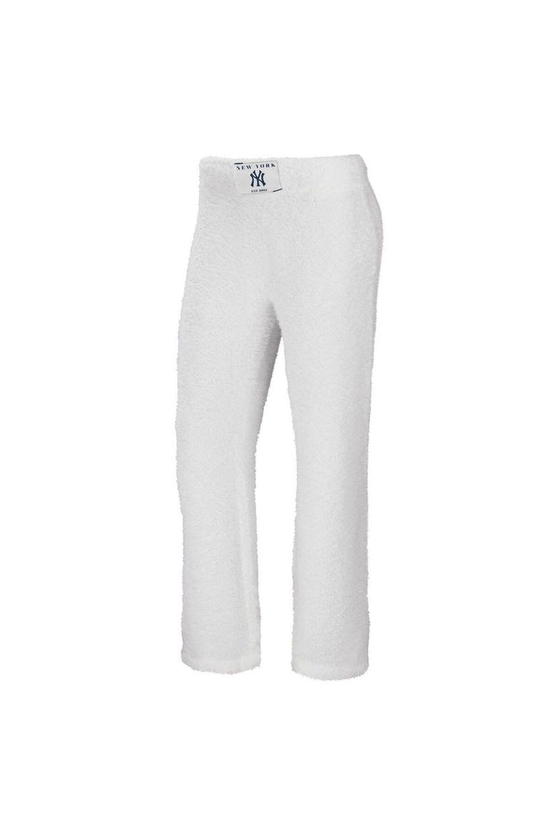 Women's WEAR by Erin Andrews Cream New York Yankees Cozy Lounge Tank Top & Pants Set, Alternate, color, Cream