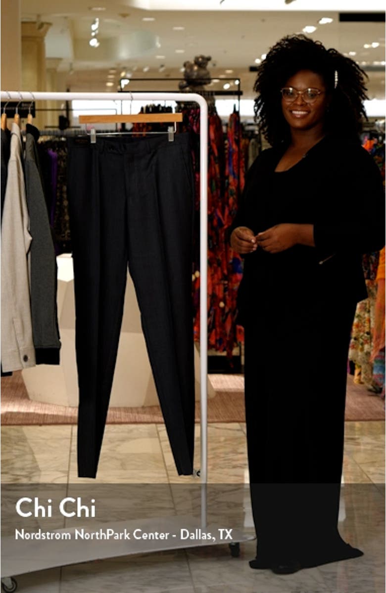 Jefferson Flat Front Wool Dress Pants, sales video thumbnail