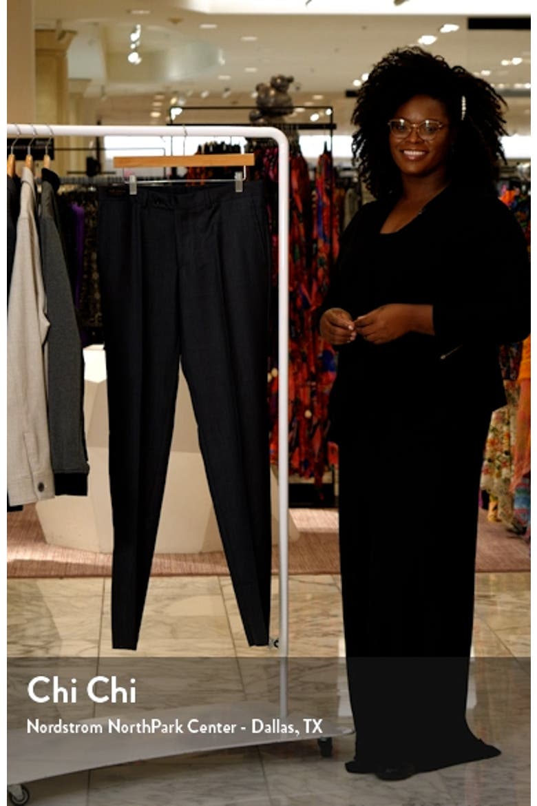 Jefferson Flat Front Wool Dress Pants video