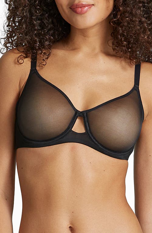 Commando Chic Mesh Full Cup Underwire Bra in Black at Nordstrom, Size 32Dd