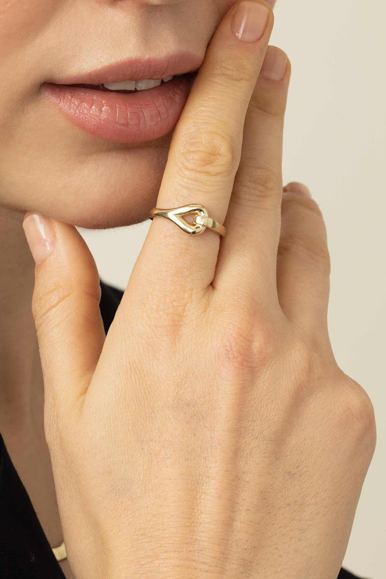 14K Gold Forever Linked Ring, Alternate, color, Yellow Gold