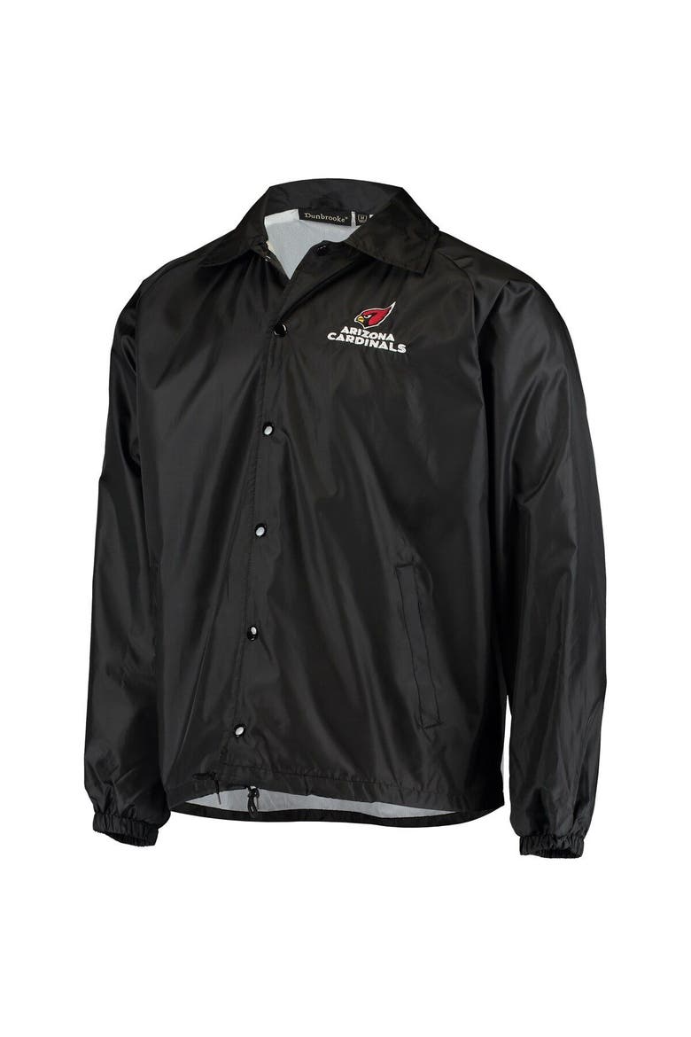 Men's Black Arizona Cardinals Coaches Classic Raglan Full-Snap Windbreaker Jacket, Alternate, color, Black