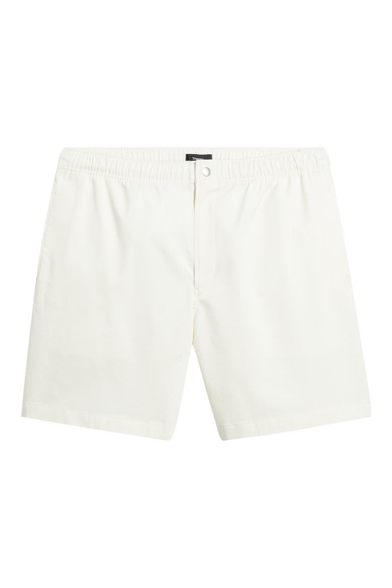 Easy Elastic Waist Cotton Shorts, Alternate, color, WINTER IVORY - 2H5