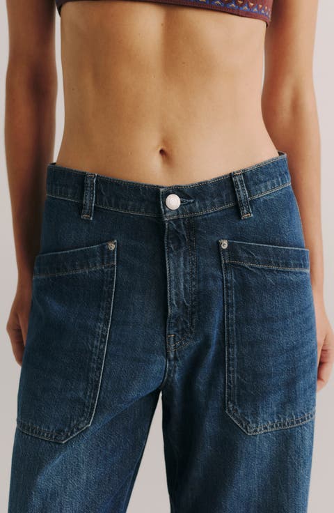 Bilie High Waist Barrel Ankle Jeans