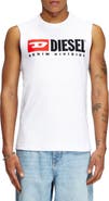 DIESEL® T-Isco-Div Logo Appliqué Muscle Tee