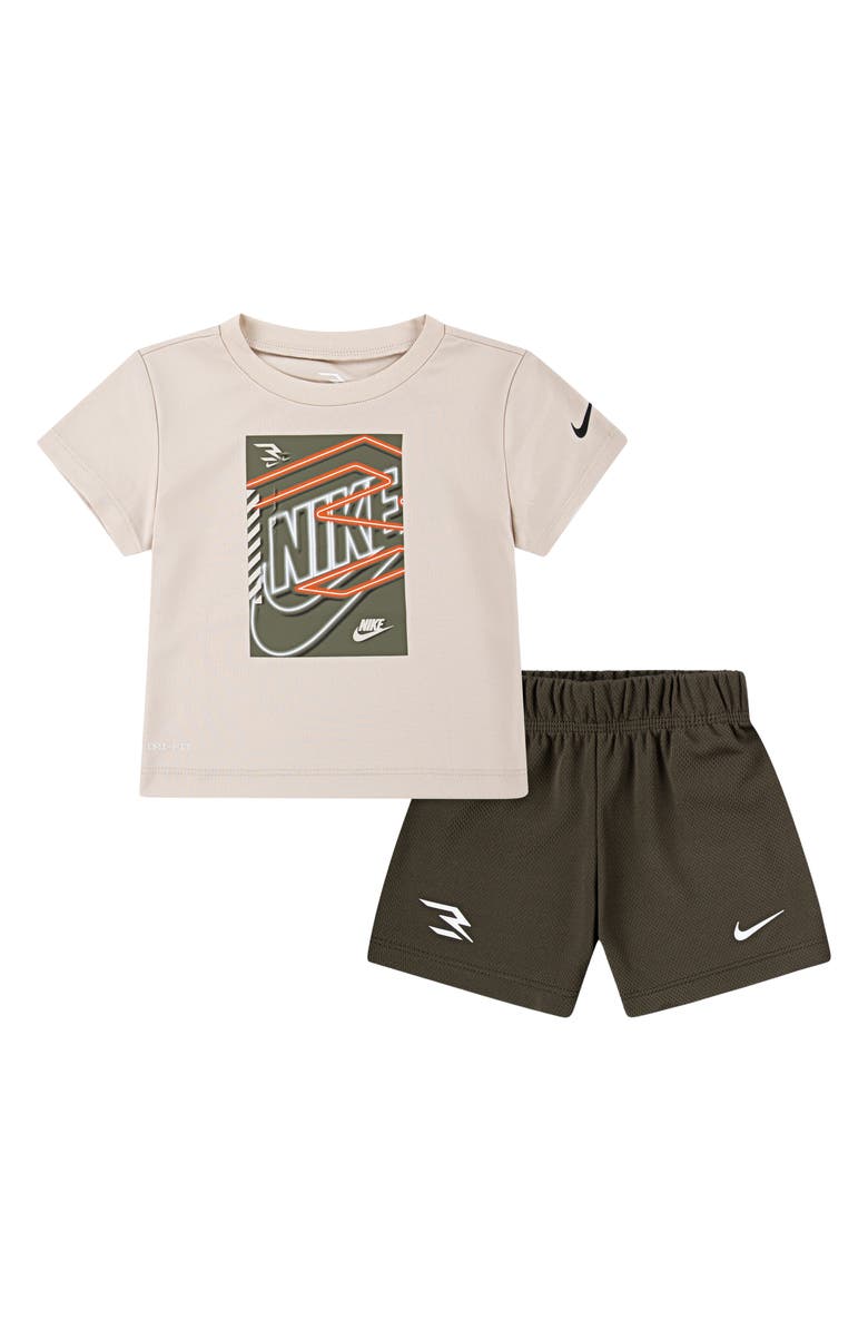 3 Brand Three x Three Graphic T-Shirt & Shorts, Main, color, 
